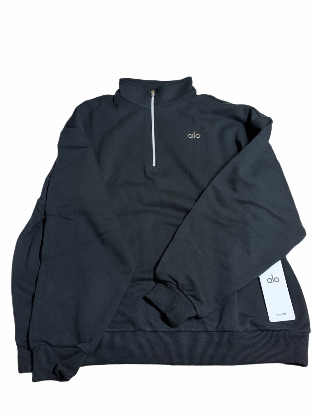 NWT ALO Accolade 1/4 Zip Pullover (Black) Size Large - Picture 2 of 13